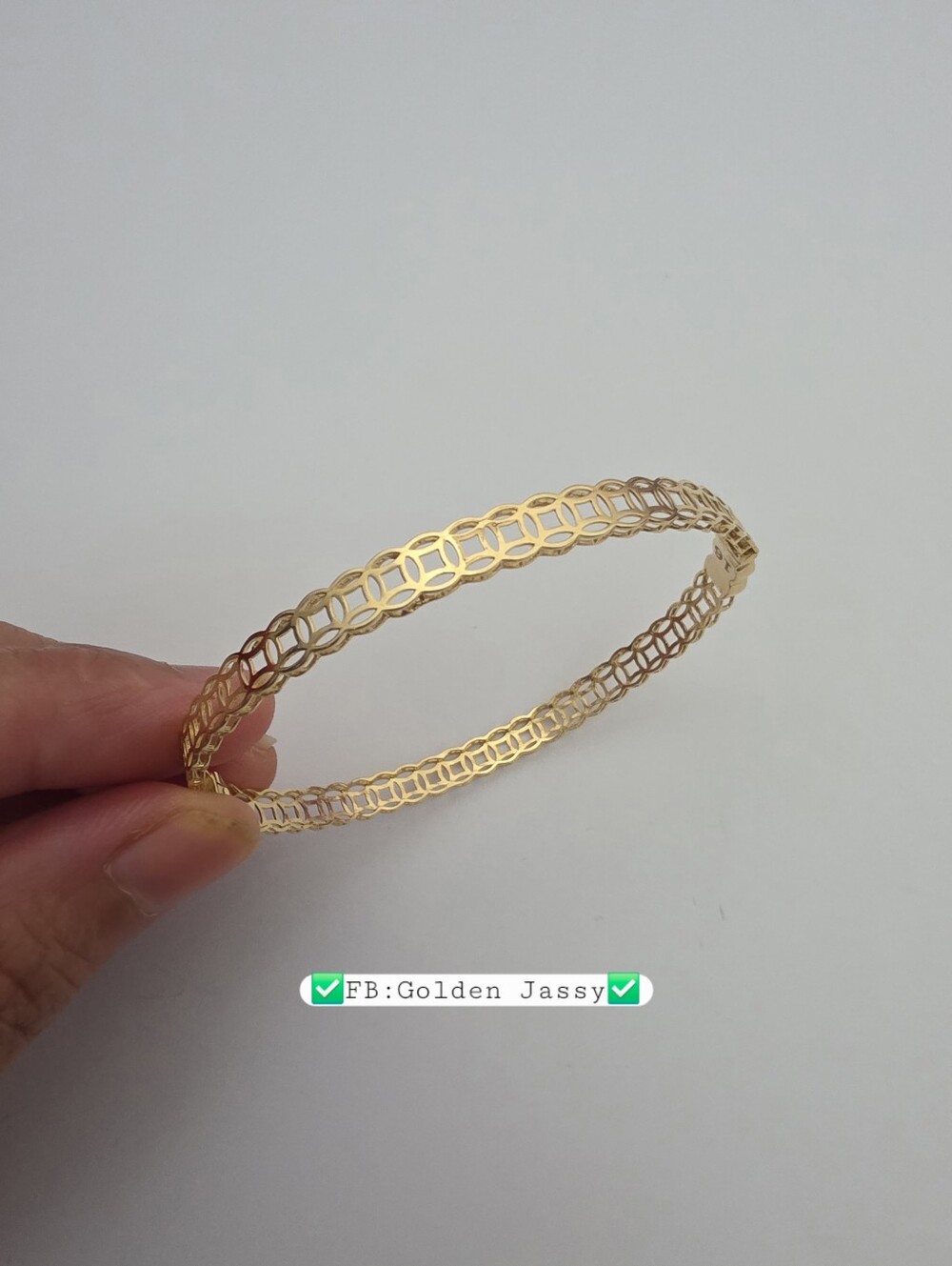 18K Real Gold Money Catcher Bangle 16cm
